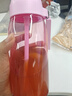 特百惠（Tupperware）樂(lè )C塑料杯550ML夏季男女學(xué)生便攜運動(dòng)水杯子大容量帶吸管 甜蜜粉 曬單實(shí)拍圖