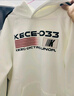 凱普蒂美式復古連帽衛衣男秋冬季新款oversize休閑男女外套潮牌字母上衣 XXJR-FG1117白灰色 加絨 L 【120-140斤/172以下】 曬單實(shí)拍圖