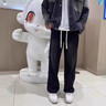 花花公子牛仔褲男春秋季2025新款寬松直筒垂感休閑褲男百搭潮流男士牛仔褲 磨白灰-黑色 XL （推薦130-155斤） 曬單實(shí)拍圖