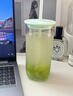 星巴克（Starbucks）新款三角杯粉卡皮巴拉水獺愛(ài)心底玻璃吸管杯女生禮物大容量水杯子 薄荷綠三角玻璃吸管杯473ml 曬單實(shí)拍圖