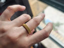 行金銀中黃金戒指999足金古法編織福運金戒指計價(jià)生日禮物送女友 七夕禮物 約7g 按實(shí)發(fā)多退少補 13# 曬單實(shí)拍圖