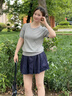 雪中飛針織短袖女2025夏季新款灰色圓領(lǐng)休閑t恤小個(gè)子簡(jiǎn)約百搭好看上衣 灰色070F(純色) M -160/84A-推薦95-110斤 曬單實(shí)拍圖