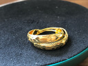 老廟黃金耳環(huán)批花C形耳釘耳圈生日送媽媽復購補貼送女友七夕禮物 曬單實拍圖