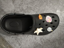名創(chuàng)優(yōu)品（MINISO）洞洞鞋男女夏季外穿涼鞋防滑厚底踩屎感包頭涼拖鞋 黑色+海洋星星 曬單實(shí)拍圖