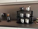 態(tài)生活復古風(fēng)木質(zhì)杯子收納神器展示架家用擺件桌面化妝品整理多層置物架 黑色 3層 曬單實(shí)拍圖