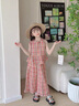 FIDQIOG品牌女童夏款多巴胺童裝洋氣新款夏季衣服 玫紅色 110 cm 曬單實(shí)拍圖