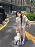 帛芮白色蕾絲花邊短褲女夏季2025款透氣高腰顯瘦居家休閑闊腿五分褲子 曬單實拍圖