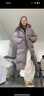 鷺青一原創(chuàng  )【冬日來(lái)信】冬季長(cháng)款羽絨服女狐貍毛領(lǐng)白鴨絨連帽外套 紫色 M （拍照穿） 曬單實(shí)拍圖