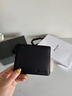皮爾卡丹（pierre cardin）錢(qián)包男士【鹿皮】真皮卡包證件包短款輕奢高檔實(shí)用生日禮物送男友 黑色【高檔禮盒+代寫(xiě)賀卡】 曬單實(shí)拍圖