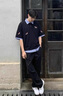 OEMG刺繡polo衫男士夏季重磅半袖新款潮流高級感寬松休閑短袖上衣服 黑色 XL [建議110-130斤] 曬單實(shí)拍圖