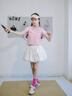 FUN ACTIVE女童蓬蓬裙夏季兒童裙輕盈透氣防走光花苞裙2025新款女孩短裙 極影白短裙 150 cm 曬單實拍圖