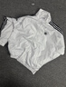 adidas情侶款復(fù)古風(fēng)梭織立領(lǐng)夾克外套男女阿迪達(dá)斯官方三葉草 亮白 M 曬單實拍圖