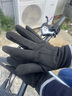 羅蒙手套男女冬季騎行加絨加厚保暖觸屏戶(hù)外騎車(chē)摩托車(chē)防寒防風(fēng)手套 黑色 曬單實(shí)拍圖
