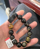 石玥珠寶14mm金眼天然黑曜石手串虎眼石本命年蛇年貔貅水晶手鏈男女士款 曬單實拍圖