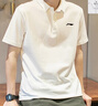 李寧棉polo衫男透氣襯衫夏季跑步t恤運動休閑短袖翻領(lǐng)半袖上衣 曬單實拍圖