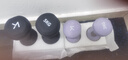 Keep彩色浸塑啞鈴 男士女士家用家庭健身肌肉塑形墨灰色 5kg*2 曬單實拍圖
