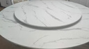 4分折疊圓桌 實(shí)木折疊餐桌仿巖板圓桌面家用白大理石色桌子10人位 4分圓桌面白大理石紋色+同色轉(zhuǎn)盤 160cm 坐10-12人 曬單實(shí)拍圖