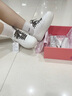 UIWI 真皮厚底小白鞋女新款增高板鞋輕便休閑鞋潮流輕奢女鞋白豹U96538 （建議拍大一碼） 曬單實(shí)拍圖