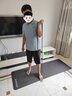 中歐男士健身墊大尺寸瑜伽墊加厚加寬靜音專業(yè)防滑運(yùn)動(dòng)減震跳操隔音墊 黑【185*61cm】含綁帶 10mm(厚度) 曬單實(shí)拍圖