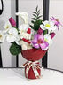 斤慕新婚禮物紅色花瓶擺件新家客廳陶瓷花瓶擺件手捧花禮品插花裝飾 手捧花花瓶【安克拉紅】大號送絲帶 曬單實拍圖