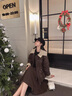 蔻伊婭（Kouyiya）品牌女裝新品羽絨服女裝2025冬季新款白鴨絨小個(gè)子加厚保暖外套女 咖色 M  建議120斤以內(nèi) 曬單實(shí)拍圖