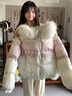 詩(shī)丹蕊美式雪花兔子印花毛領(lǐng)連帽棉服女冬季新款百搭保暖羽棉襖絨女外套 米白色 均碼 【可備注碼數】 曬單實(shí)拍圖