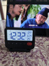 漢時(shí)（Hense）便攜式旅行鬧鐘多功能翻蓋折疊鏡面電子鐘溫度顯示貪睡鐘表學(xué)生宿舍化妝鏡個(gè)性創(chuàng  )意時(shí)鐘HA5247 黑色+7號電池+無(wú)化妝鏡（6201） 曬單實(shí)拍圖
