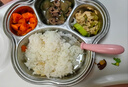 炊大皇 全身316不銹鋼餐盤飯盒碗 兒童分格餐盤卡通 梅花熊掌 四格590ml 曬單實拍圖
