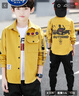 G.DUCKKIDS品牌童裝男童春秋休閑襯衫2023新款中大童炸街兒童長袖帥氣襯衣潮 黃色 160 曬單實拍圖