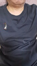 雷諾哲男士短袖t恤純棉薄款夏季新款圓領(lǐng)刺繡寬松休閑半袖上衣 L248808-鐵灰 M 建議100-125斤 曬單實(shí)拍圖
