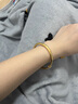 佩瑄黃金手鐲女999足金包銀簡(jiǎn)約光面推拉鐲子實(shí)心不掉色送女友禮物 光面推拉金手鐲 約30克【金包銀 曬單實(shí)拍圖