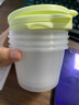 【馬卡龍蓋】食物收納保鮮盒密封圓形冰箱收納盒谷物零食蔬菜水果 密封保鮮盒綠色 3只裝 曬單實(shí)拍圖