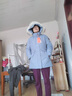 樂(lè )飛葉鵝絨工裝羽絨服女 秋冬季防潑水可拆卸帽毛領(lǐng)LFJU5DH6 曬單實(shí)拍圖