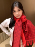 MITHAOL KUSC新年紅色女士圍巾女本命年馬年2026新款圍脖生日新年禮物送老婆 紅色 順豐空運【代寫(xiě)賀卡】 曬單實(shí)拍圖