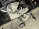 貝舒馳（BETSOCCI）嬰兒推車(chē)可坐可躺雙向超輕便攜折疊簡(jiǎn)易四輪手推車(chē)新生兒童嬰兒車(chē) 奶昔白.銀管-雙向推行-可坐躺 曬單實(shí)拍圖