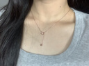 森之戀純銀項鏈女生2025新款輕奢小眾高級感女士項鏈銀飾吊墜送女友禮物 玫瑰金-精美禮盒 曬單實(shí)拍圖
