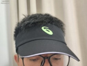 亞瑟士ASICS男女跑步空頂帽潮流舒適時尚運動帽 3013B304-100 黑色 均碼 曬單實拍圖
