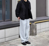 CAIDEN KETCH品牌男裝夾克男士2025秋季新款立領(lǐng)時尚拼接撞色防風(fēng)外套上衣男款 高檔黑色 XL （建議140-155斤） 曬單實拍圖
