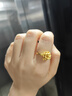 周大福玫瑰花黃金戒指女活口首飾(工費:180計價(jià))EOF1093新年禮物 足金 約7.10g 曬單實(shí)拍圖