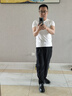 太平鳥(niǎo)男裝 【商場(chǎng)同款】直筒西裝褲夏季新款潮流休閑褲B1GME2174 黑色1（直筒） 31 曬單實(shí)拍圖