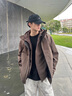 波司登25新【疊變】沖鋒衣鵝絨羽絨服男三合一防風(fēng)防水短外套B250331323 棕咖色|7119 L 180/100A 體重約140-155斤 曬單實(shí)拍圖