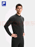 FILA 斐樂官方男子針織長袖上衣2025冬季健身運(yùn)動(dòng)加絨基礎(chǔ)長T 曬單實(shí)拍圖