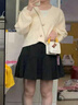 DGOV秋季女士毛衣女短款外套女小個(gè)子2025年新款女秋季針織開(kāi)衫外套女 米白色 S 80-95斤 曬單實(shí)拍圖