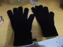 玖慕（JIUMU）羊絨保暖手套男秋冬季羊毛男士加厚毛線(xiàn)手套開(kāi)車(chē)騎車(chē)防寒手套 曬單實(shí)拍圖