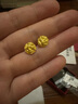 周大生黃金手鏈五帝錢手鏈好運自帶送女友生日紀(jì)念情人節(jié)禮物 約6g 曬單實拍圖