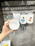 漱口杯牙刷杯牙杯壁掛式漱口杯免打孔一家三口四口洗漱杯套裝牙缸 【3杯+置物架】爸爸+媽媽+男寶 曬單實(shí)拍圖