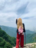拉夏貝爾（La Chapelle）高腰休閑褲女春秋季新款拼接時尚簡約工裝褲百搭長褲 紅色 S 曬單實拍圖