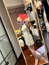 范思藍恩氣質(zhì)辣妹短袖連衣裙女2025夏新款收腰拼接百褶裙子2062 白色 XL 曬單實拍圖