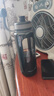 富光高硼硅玻璃杯 大容量泡茶杯雙層塑玻帶茶隔水杯 男士杯子1000ml 曬單實(shí)拍圖