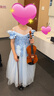 安妮優(yōu)兒女童禮服公主裙婚禮花童兒童主持人走秀生日鋼琴演出服 藍(lán)色  140 曬單實(shí)拍圖
